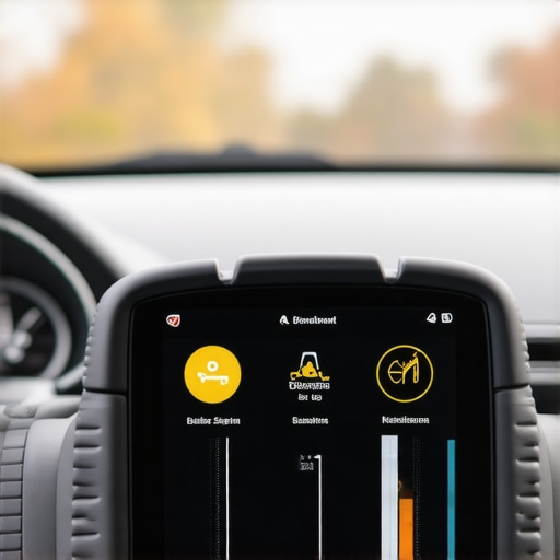 Advanced vehicle diagnostics Car diagnostic tool showing real-time data and error codes.