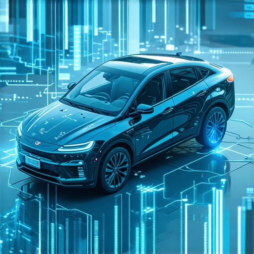 High-tech AI diagnostic system analyzing vehicle data