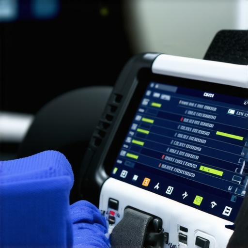 Car diagnostic scanner showing real-time vehicle data