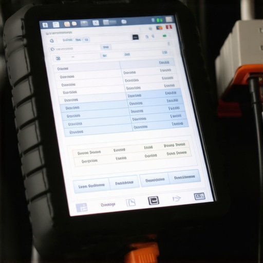 A mechanic using a diagnostic scanner connected to a vehicle to monitor live engine data.