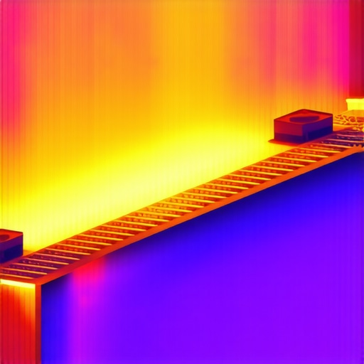 Thermal image showing even heat distribution across brake pads during bedding process