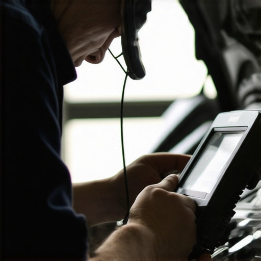 Mechanic performing diagnostic scan on a 2026 vehicle with advanced tools