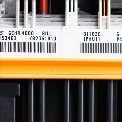 Detailed close-up of genuine OEM vehicle part with authentic labels and holograms
