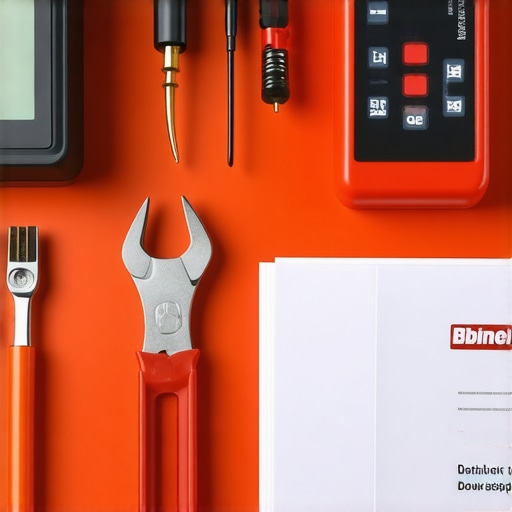 Auto Repair Tools and Diagnostics A mechanic's workspace showcasing digital multimeters, torque wrenches, and diagnostic tablets for vehicle maintenance