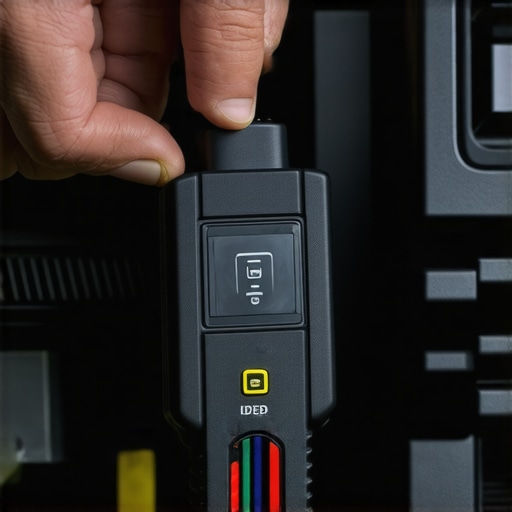 Mechanic using an OBD scanner under the dashboard to diagnose car issues