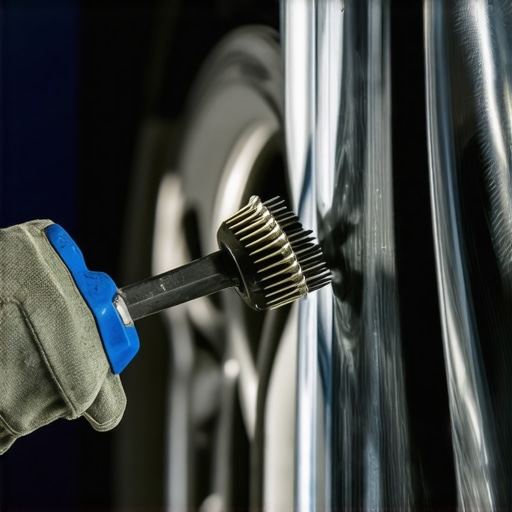 Inspecting Car Ground Wire Connection A mechanic cleaning and securing a ground wire connection on a vehicle chassis.