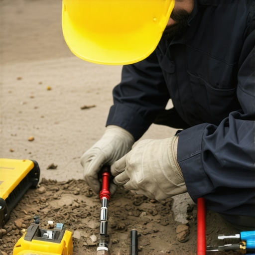Mechanic checking ground wires and connections under the hood