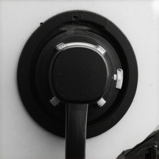 A car's fuel cap securely sealed to prevent leaks and ensure correct fuel vapor pressure.