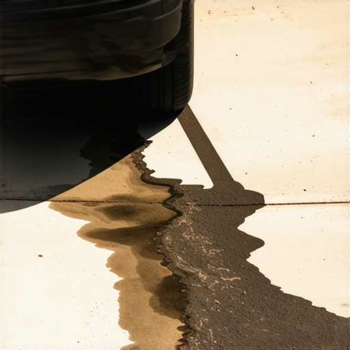 The oily residue on your driveway that points to a rear main seal leak