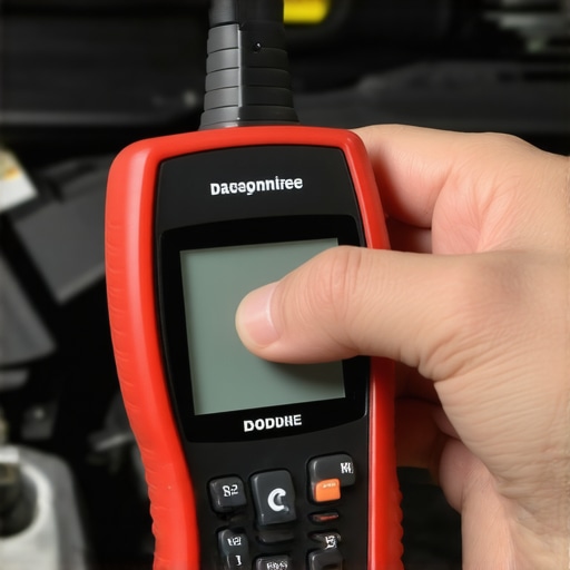 A mechanic connecting an OBD-II scanner to a car for diagnostics.