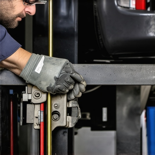 Expert Brake Inspection Mechanic examining brake system components during vehicle maintenance.