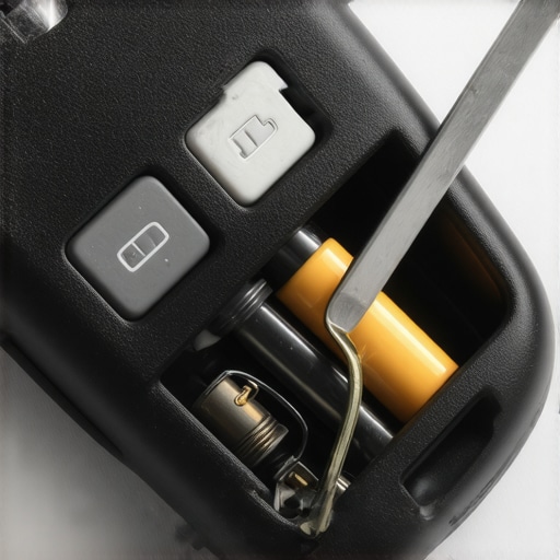Person opening a car remote to replace the battery.