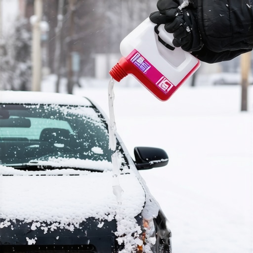 Stop using water in your wiper reservoir during winter