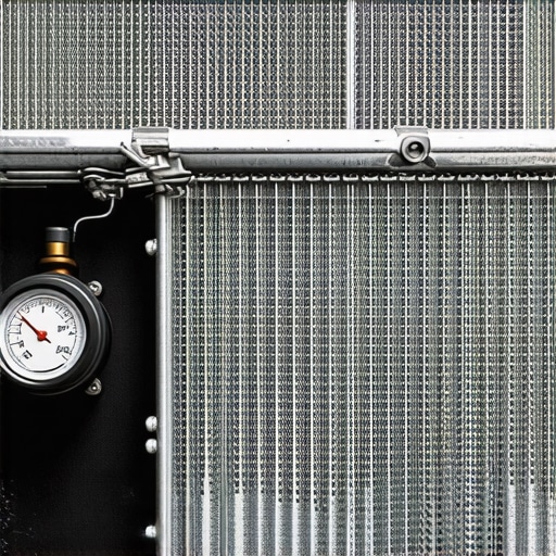 Diagram of a car's coolant system showcasing the thermostat, radiator, and hoses.