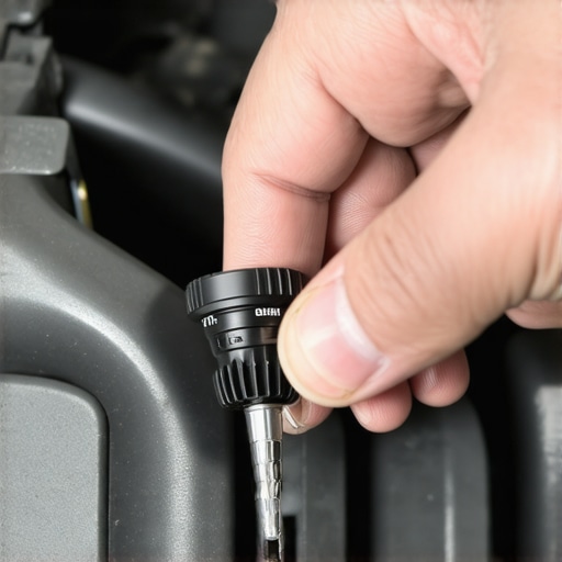 Mechanic replacing a small plastic gear in a car's cruise control mechanism