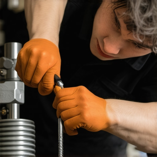 Mechanic tightening a radiator hose clamp with a screwdriver