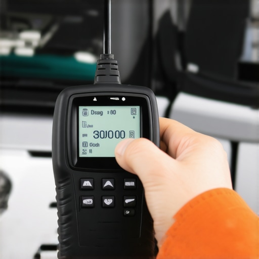 Using a Modern OBD2 Scanner for Vehicle Diagnostics Mechanic connecting an OBD2 scanner to the car's diagnostic port in a workshop setting.