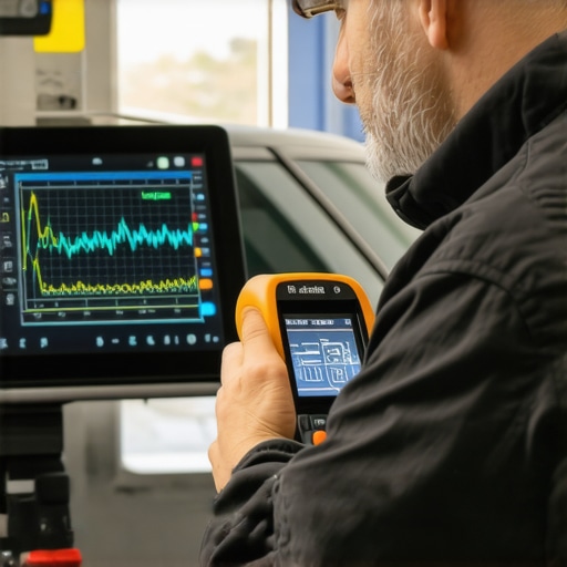 Advanced ABS System Diagnostics Using Scan Tool A mechanic using a scan tool to cycle ABS solenoids during a brake service.