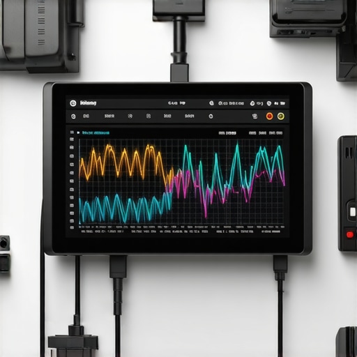 Advanced Bidirectional Diagnostic Scanner A mechanic using a high-end tablet scan tool to perform vehicle diagnostics on a modern car.