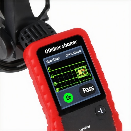 Professional OBD2 scanner displaying fuel system vacuum pressure data on a car dashboard