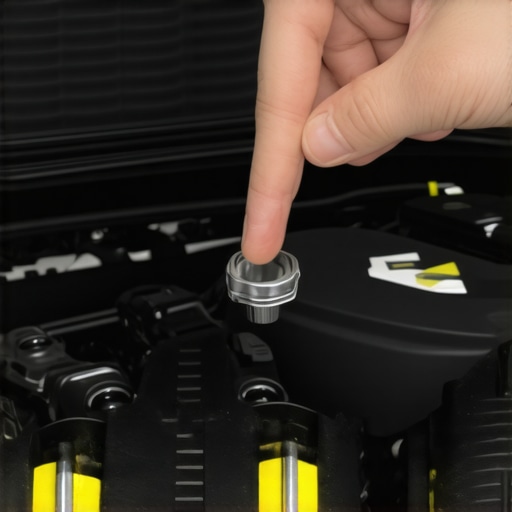 Close-up of a mechanic inspecting a PCV valve and throttle body for carbon buildup.