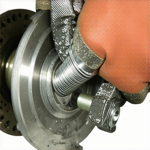 Applying Grease to Brake Caliper Slide Pins Close-up of a mechanic lubricating brake hardware to prevent vibration and uneven wear.
