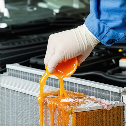 Bleeding air from a car cooling system A spill-free funnel attached to a radiator for removing air pockets from a vehicle heating system.