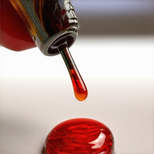 Mechanic comparing burnt transmission fluid to fresh red fluid to diagnose slipping issues.