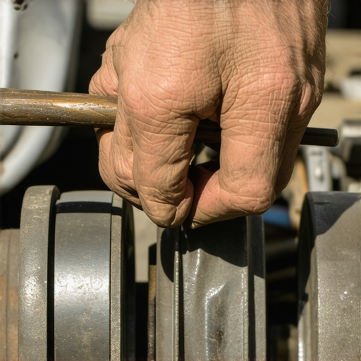 Checking for a worn motor mount Mechanic inspecting a damaged rubber engine mount with a pry bar