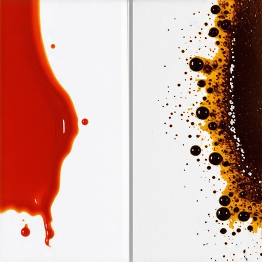 Clean vs Dirty Transmission Fluid Comparison Comparison of new red transmission fluid and old brown burnt fluid