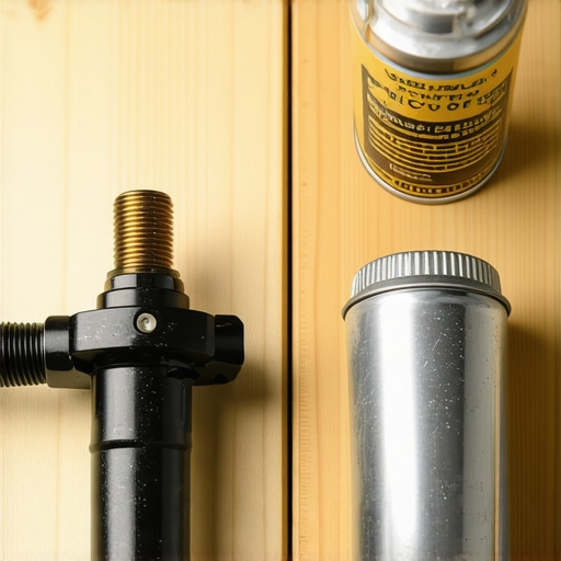 Close up of a dirty vs clean IAC valve on a workbench