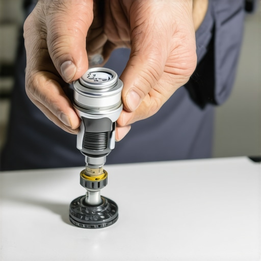 Mechanic cleaning a car's MAF sensor with specialized aerosol cleaner to restore fuel efficiency.