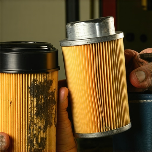 Comparing Oil Filter Quality and Seals Mechanic inspecting an oil filter anti-drainback valve seal.