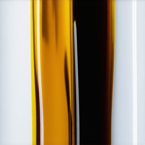 Comparing clean engine oil versus contaminated oil Visual comparison of healthy amber oil and dark oxidized engine oil showing fuel dilution effects.