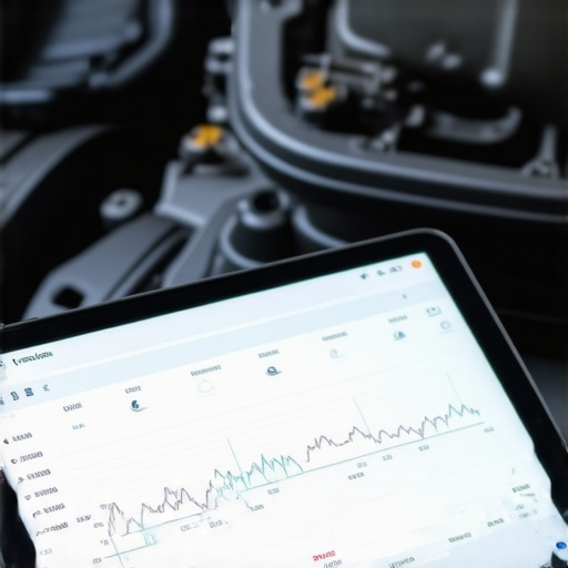 Comparing live diagnostic data with engine components A technician using a diagnostic scanner to analyze live engine data alongside a mechanical engine bay.