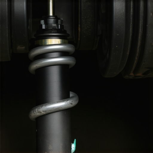 A new silver shock absorber installed next to a damaged black rubber suspension bushing illustrating the New Part Trap.