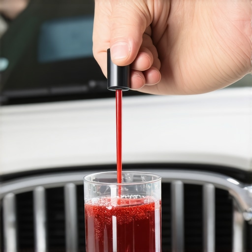 Extracting excess transmission fluid A hand pump being used to extract overfilled transmission fluid from a car to prevent foam and aeration.