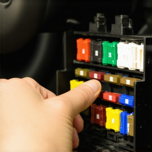 Locating the trunk release fuse in a car fuse panel.