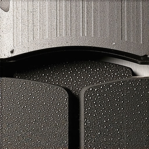 Glazed vs Healthy Brake Pads A comparison between a heat-glazed brake pad and a healthy friction surface.