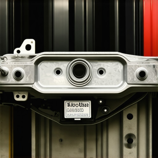 Close up of a car door's internal window motor and regulator tracks