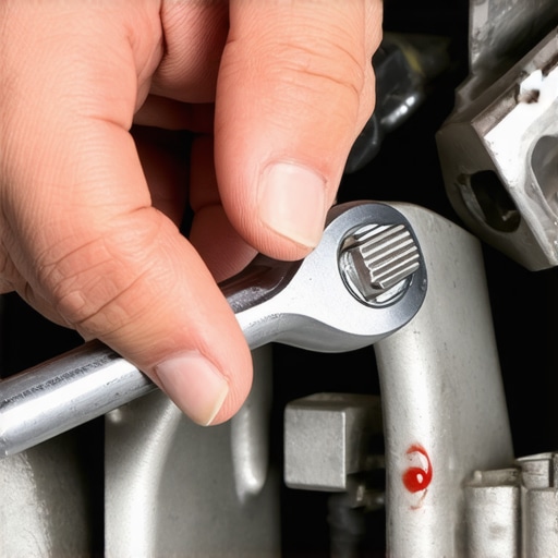 Mechanic removing the transmission fluid check plug from a sealed transmission system.