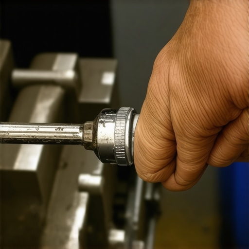 Loosening the Engine Block Drain Plug Mechanic removing engine block coolant drain plug with a socket wrench