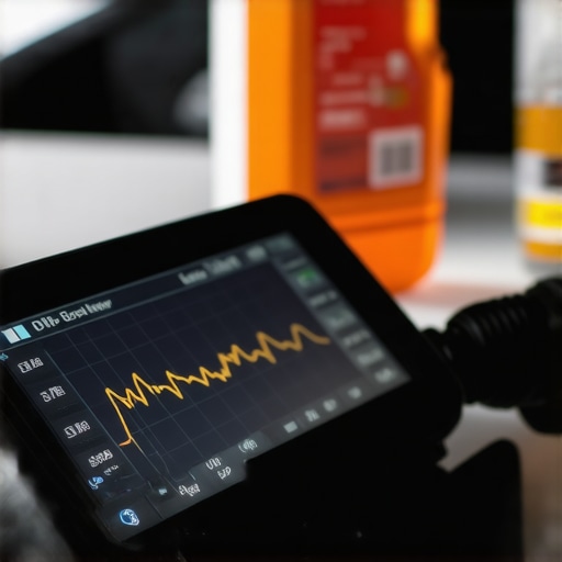 Modern Diagnostic Tools for Oil Health OBD-II scanner displaying engine data to monitor oil dilution and fuel trims