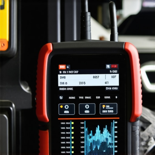 Bidirectional scan tool performing a vehicle diagnostic check on a modern car
