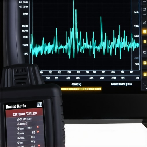 Modern Vehicle Diagnostic Scanner in Action A technician using a professional OBD2 scanner to diagnose engine performance issues.