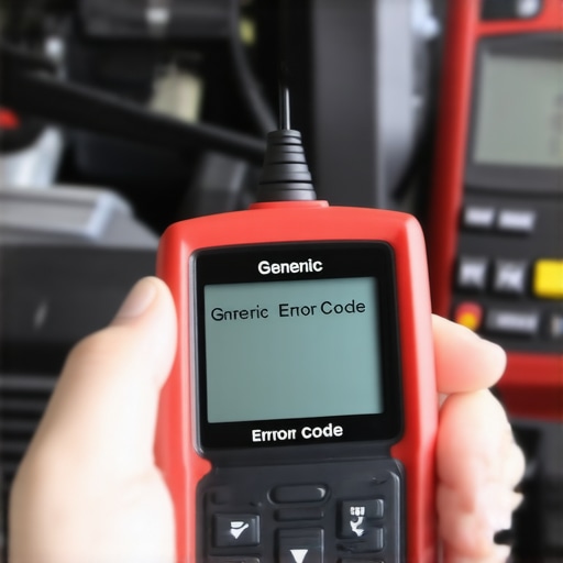 Modern automotive diagnostic scanner and multimeter analysis Close-up of a mechanic using a diagnostic scanner and multimeter to troubleshoot a car engine.