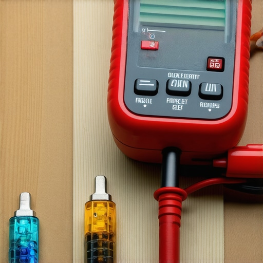 A technician performing a voltage drop test on a car fuse to identify parasitic drain.