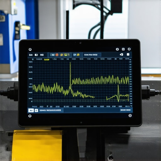 A mechanic using a diagnostic tablet to check live vehicle data stream for steering and suspension issues.