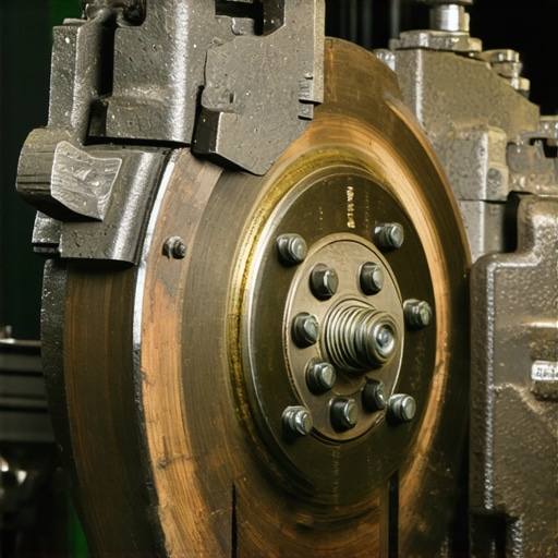 Professional Brake Hardware Lubrication Close-up of a mechanic applying lubricant to brake hardware to prevent squealing.