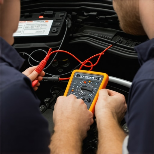 Professional Diagnostic Testing for Accurate Auto Repair Mechanic using diagnostic tools to identify the root cause of a vehicle engine issue